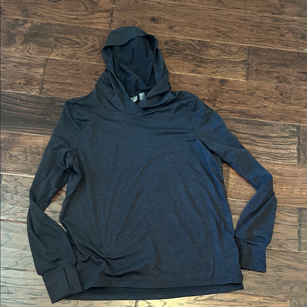 Zella Dark Gray Lightweight Hooded Pullover